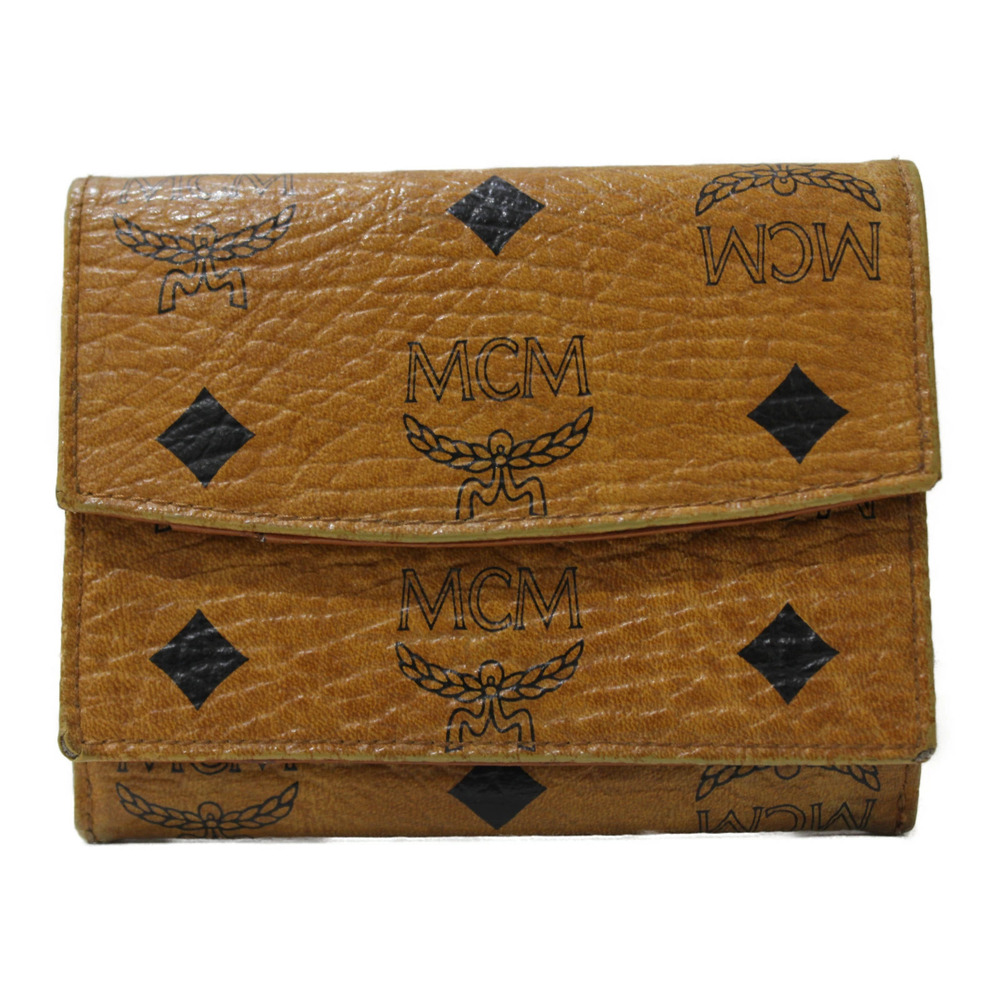 MCM Tri fold Wallet Brown Folding